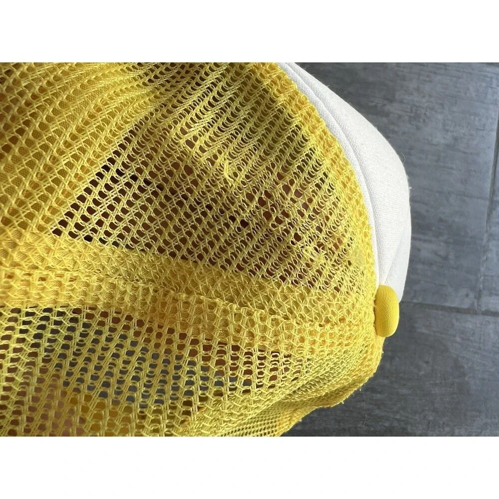 HELLO SUNSHINE Summer Beach Yellow Baby Toddler Trucker Hat 45-50cm 1-3 yrs NEW